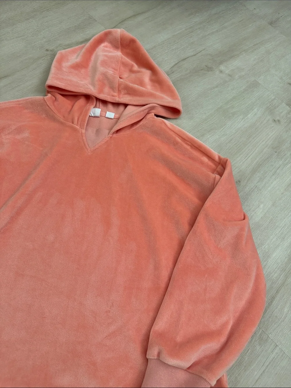 GAP Coral Velour Hooded Pullover
